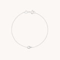 Diamond Hardware Pendant Bracelet in Solid White Gold