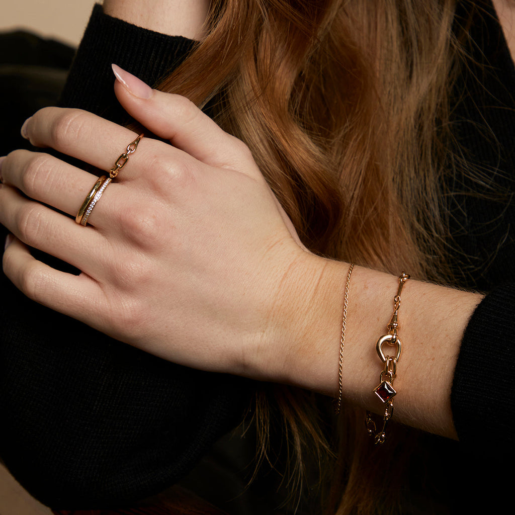 Hardware Chain Bracelet in Gold