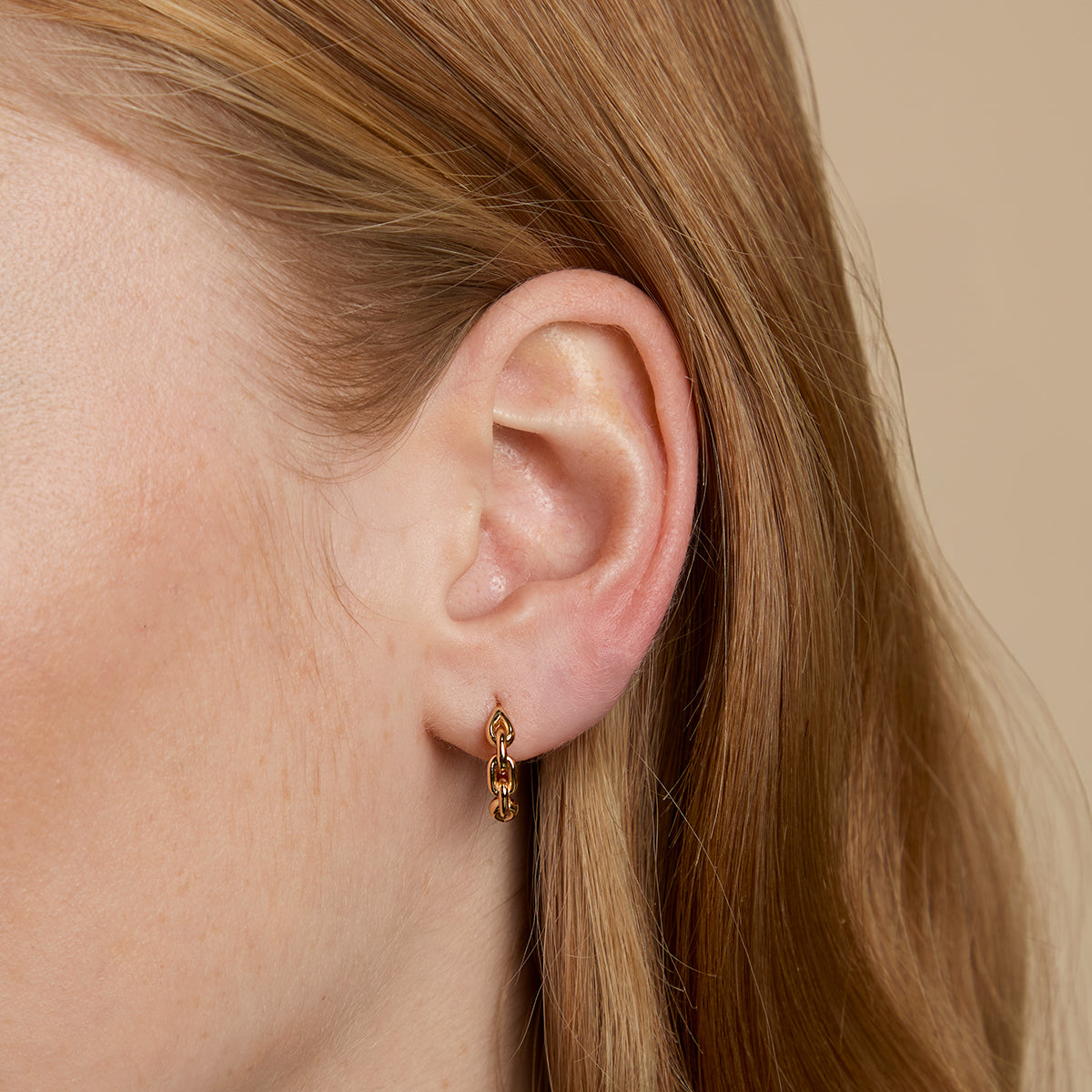 Hardware Link Hoops in Gold