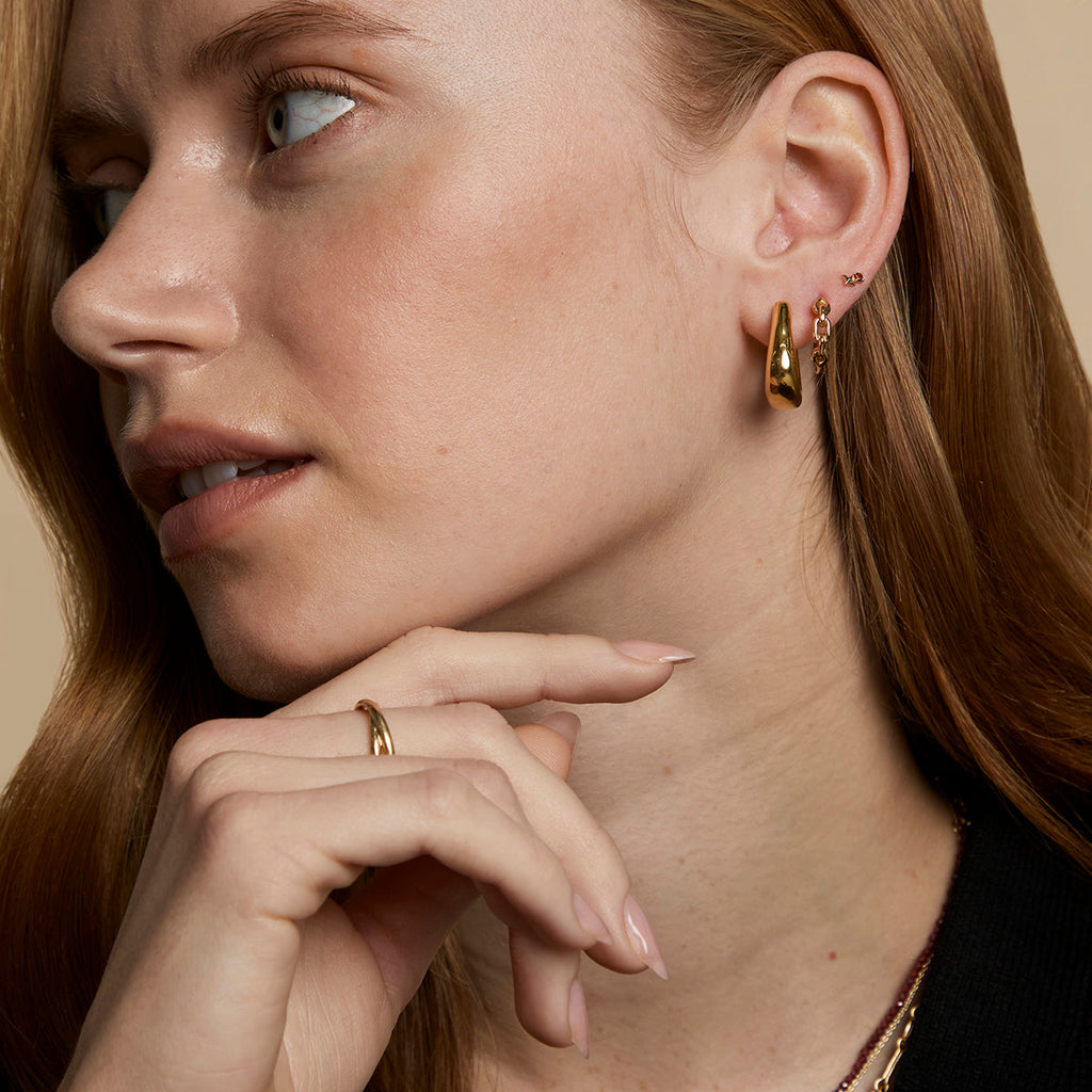 Hardware Link Hoops in Gold