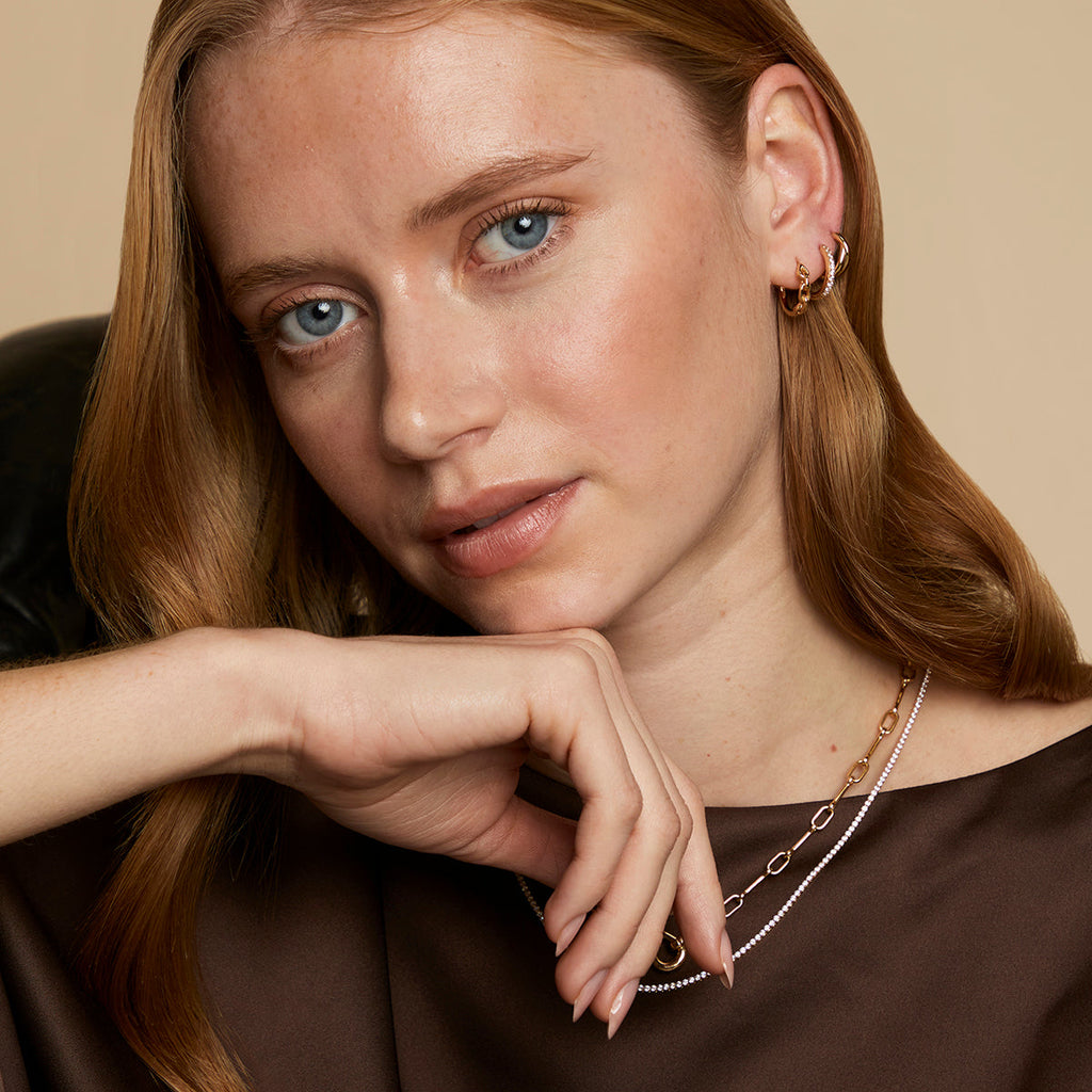 Hardware Link Hoops in Gold