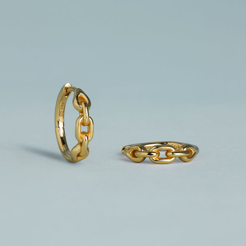Hardware Link Hoops in Gold