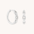 Hardware Link Hoops in Silver
