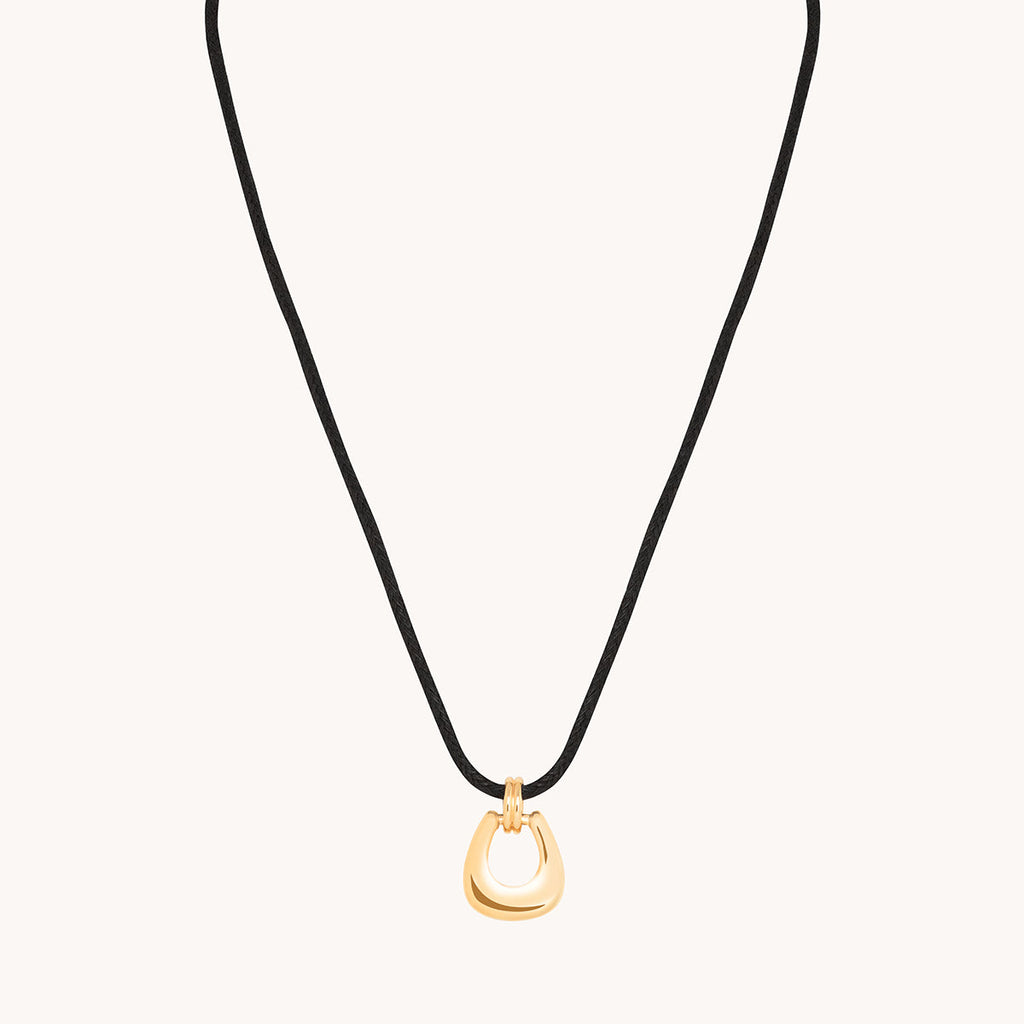 Hardware Pendant Cord Necklace in Gold