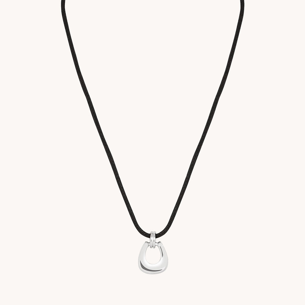 Hardware Pendant Cord Necklace in Silver