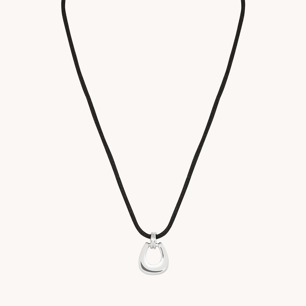 Hardware Pendant Cord Necklace in Silver