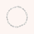 Pavé Chain Link Bracelet in Silver