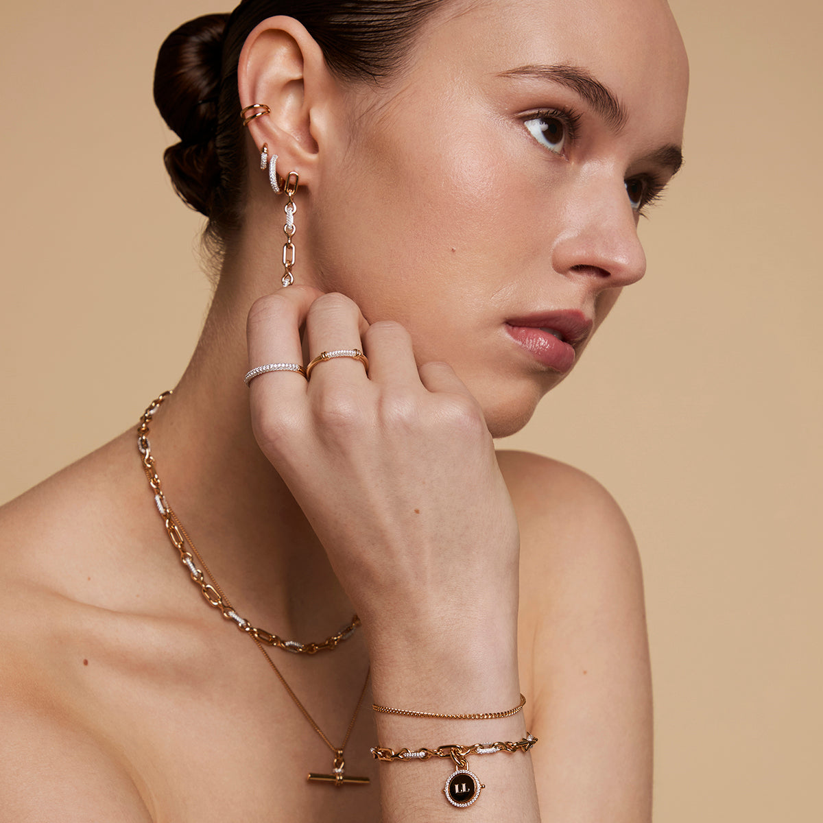 Pavé Essential Band Ring in Gold