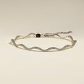 Scalloped Tennis Chain Bracelet in Silver