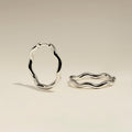 Scalloped Large Hoops in Silver
