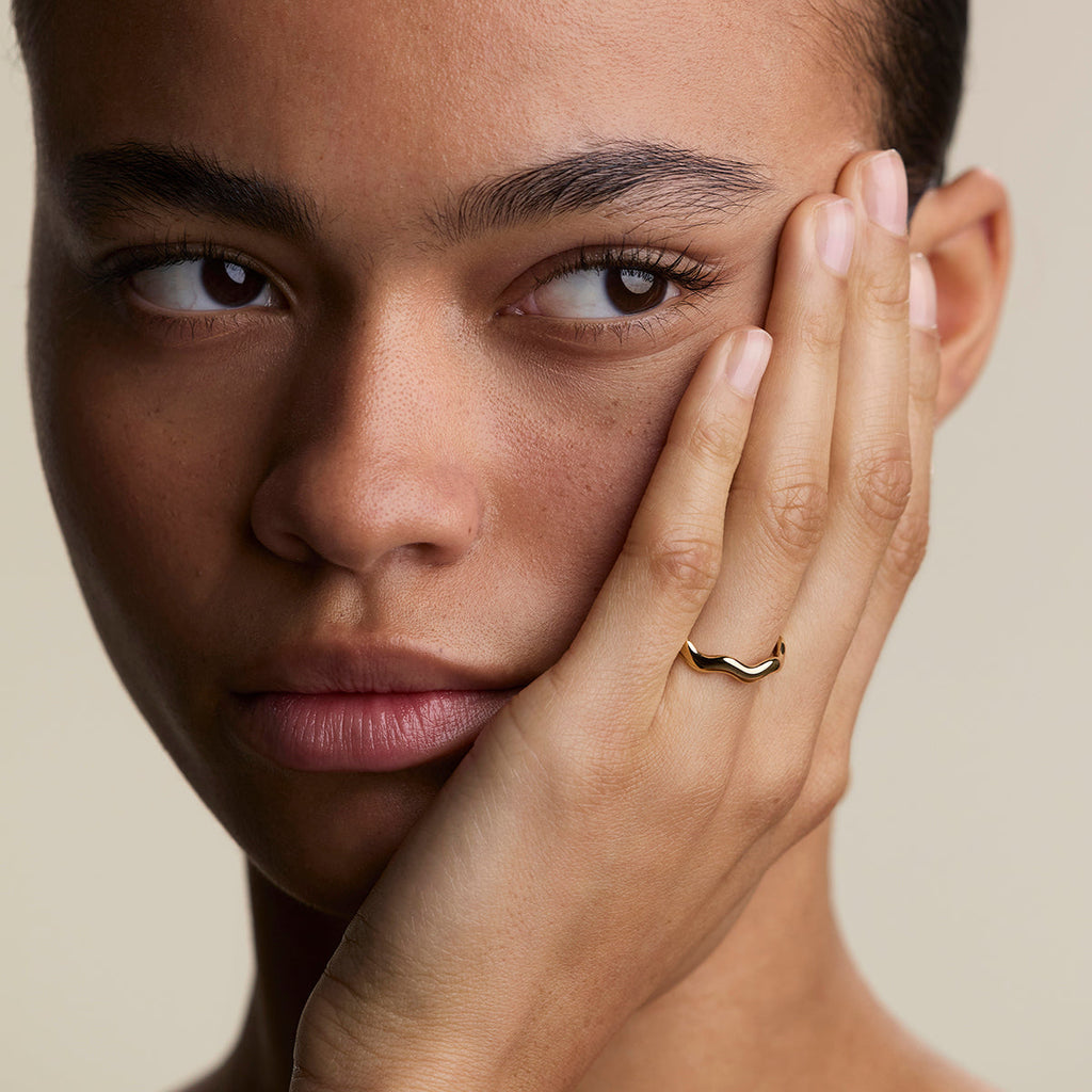 Scalloped Band Ring in Gold