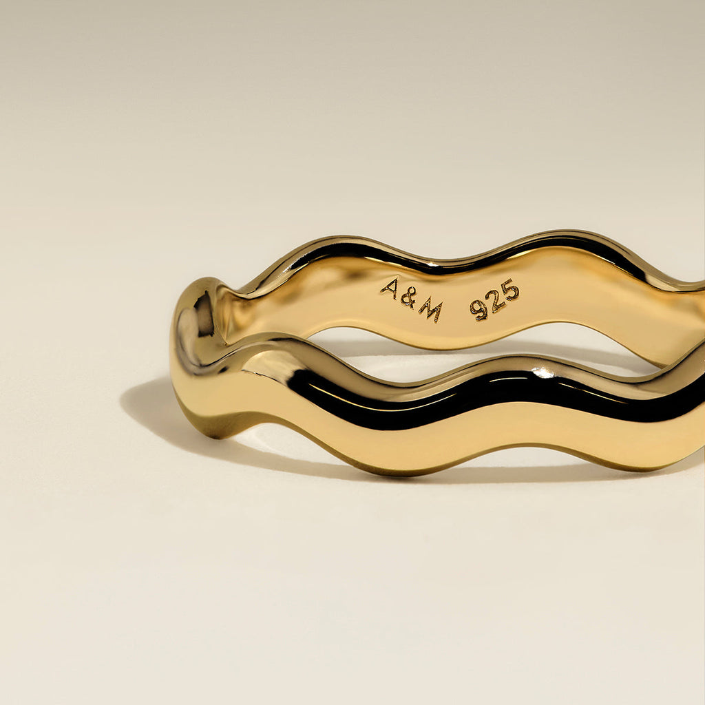 Scalloped Band Ring in Gold