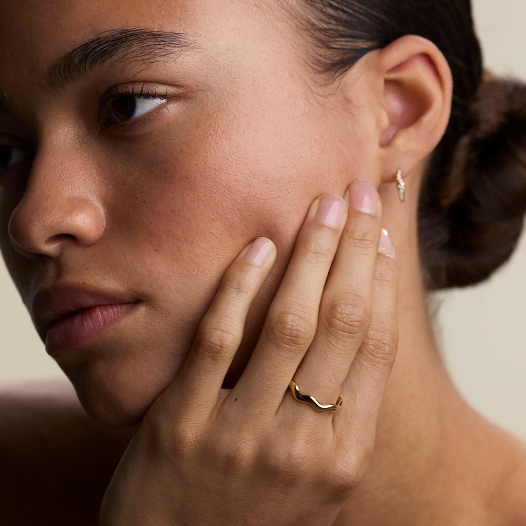 Scalloped Band Ring in Gold