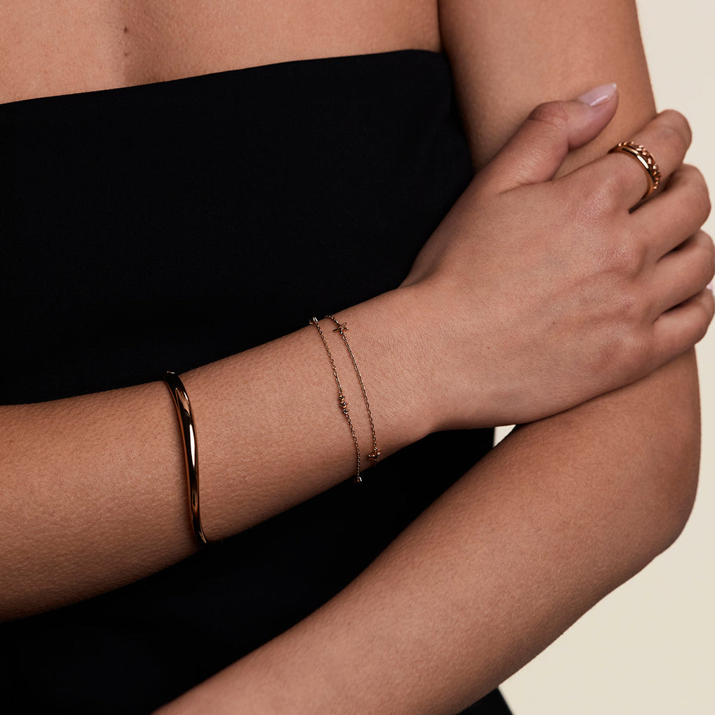 Starfish Double Chain Bracelet in Gold