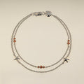 Starfish Double Chain Bracelet in Silver