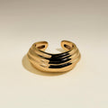 Ripple Wave Ear Cuff in Gold