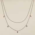 Starfish Double Chain Necklace in Silver
