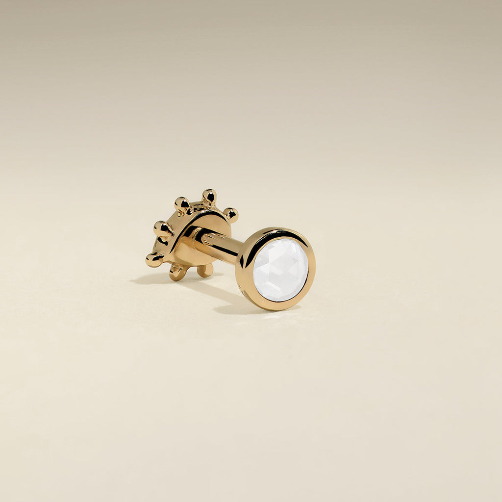 Diamond Stackback™ Post in Solid Gold