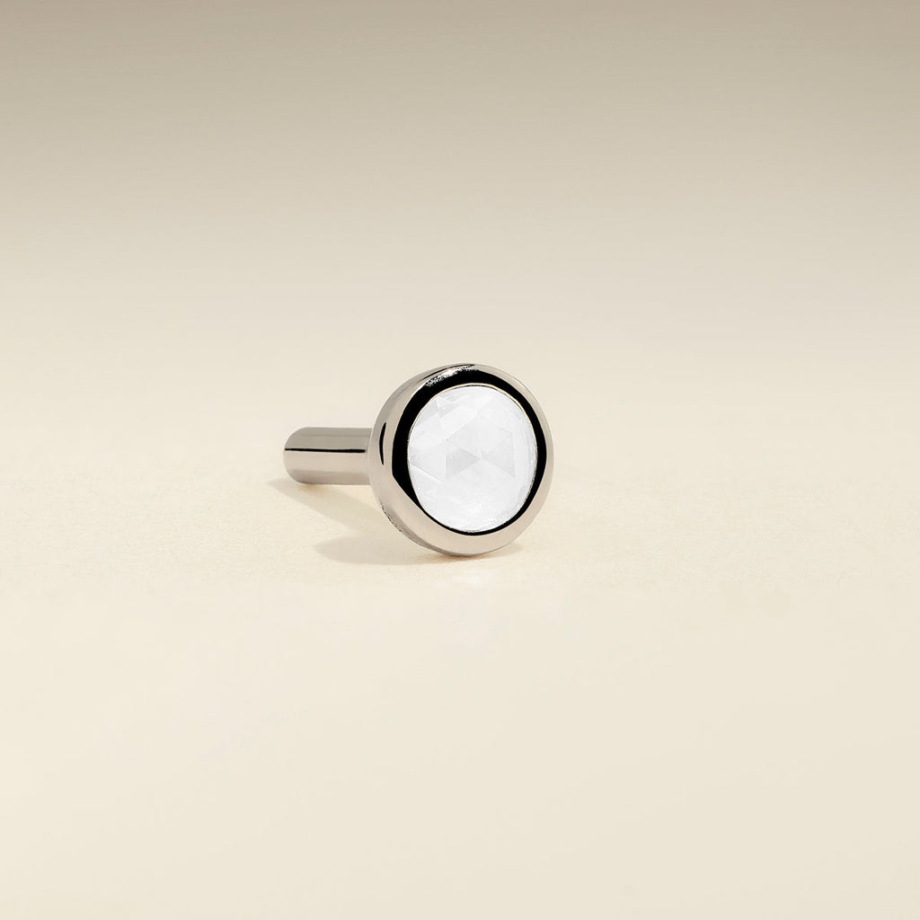 Diamond Stackback™ Post in Solid White Gold