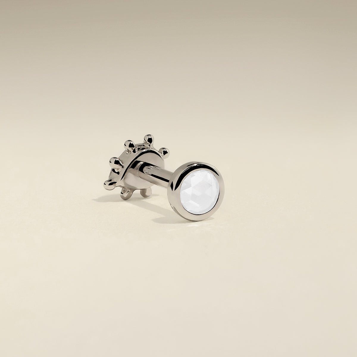 Diamond Stackback™ Post in Solid White Gold