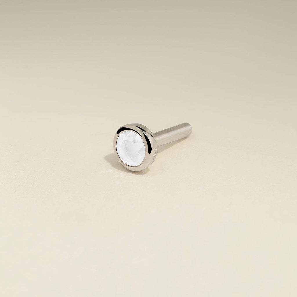 Diamond Stackback™ Post in Solid White Gold
