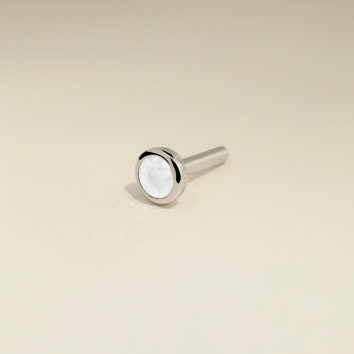 Diamond Stackback™ Post in Solid White Gold