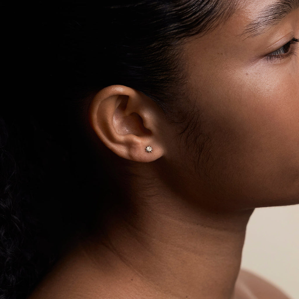 Solstice Piercing Stud in Solid Gold