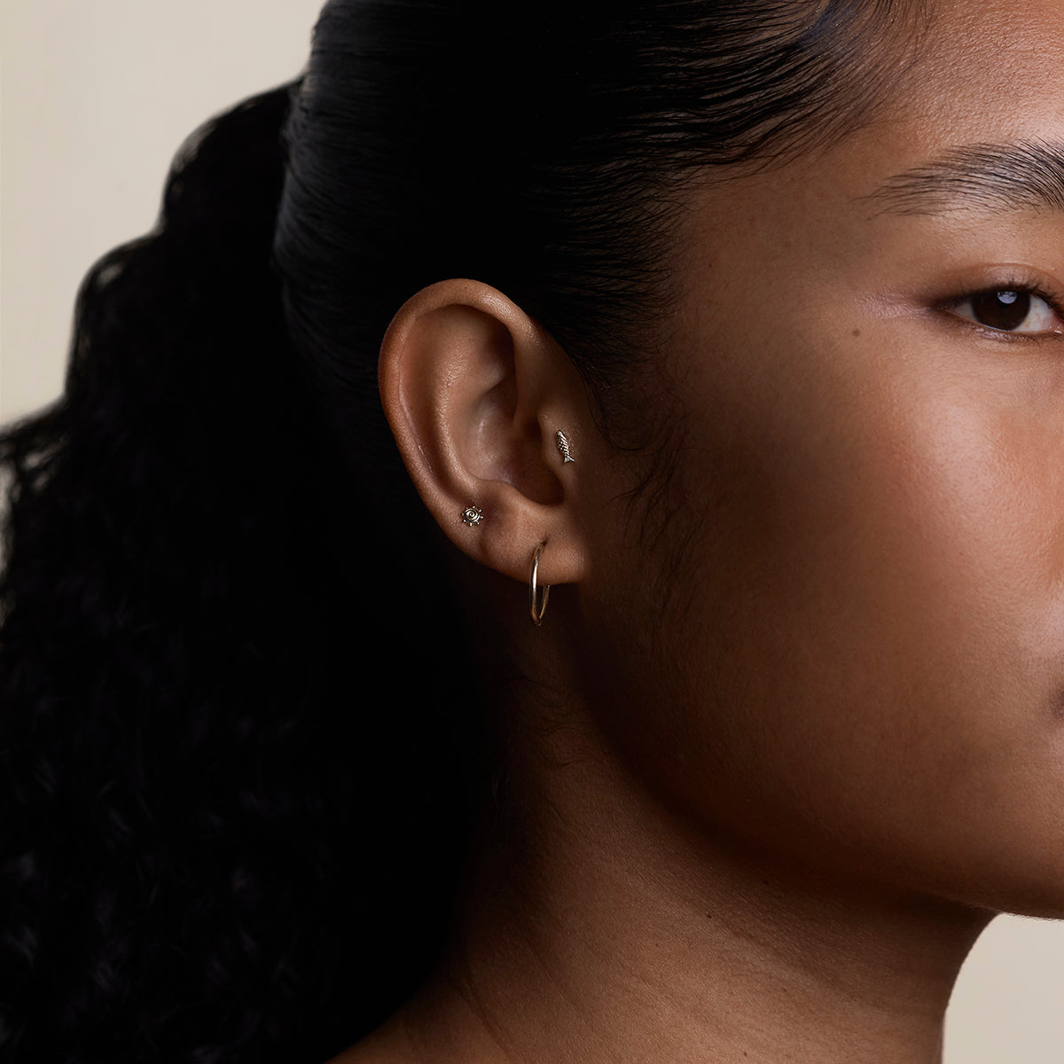 Solstice Piercing Stud in Solid Gold