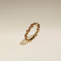 Sunset Pear Band Ring in Gold