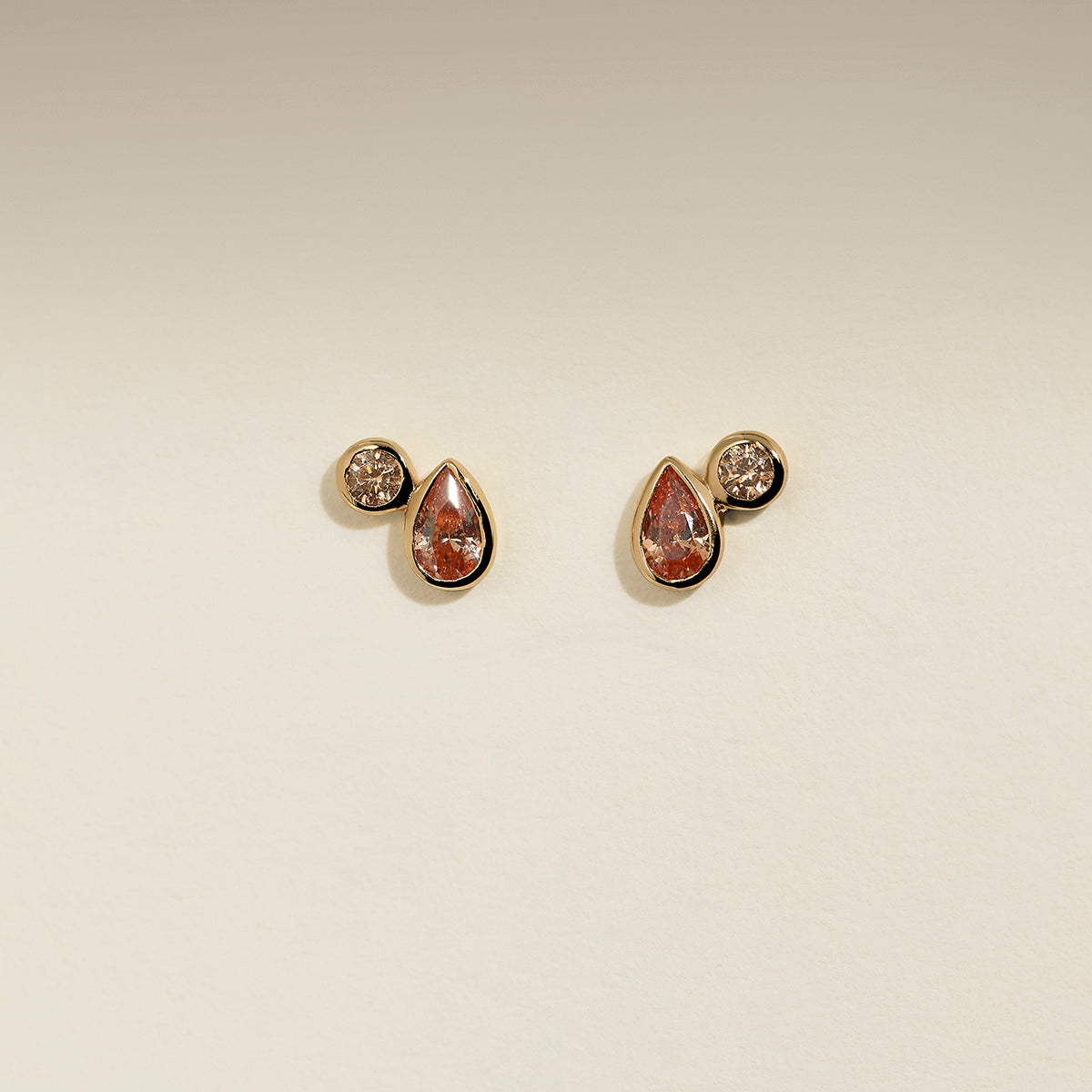 Sunset Duo Studs in Gold