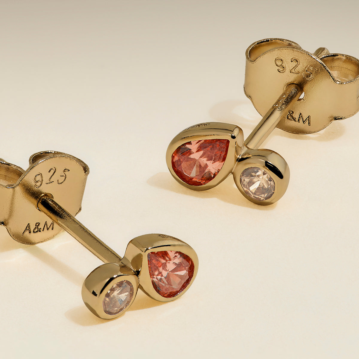 Sunset Duo Studs in Gold