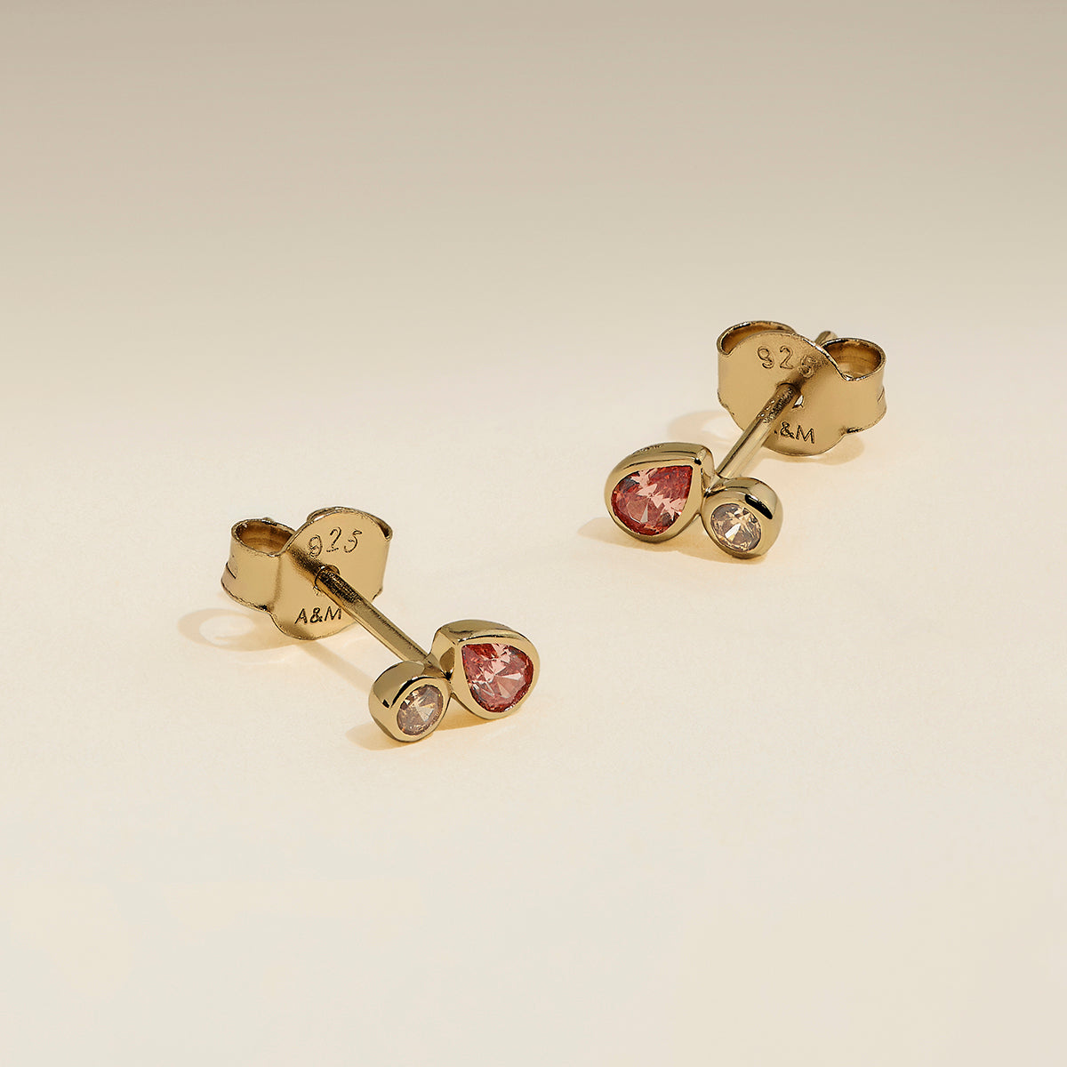 Sunset Duo Studs in Gold