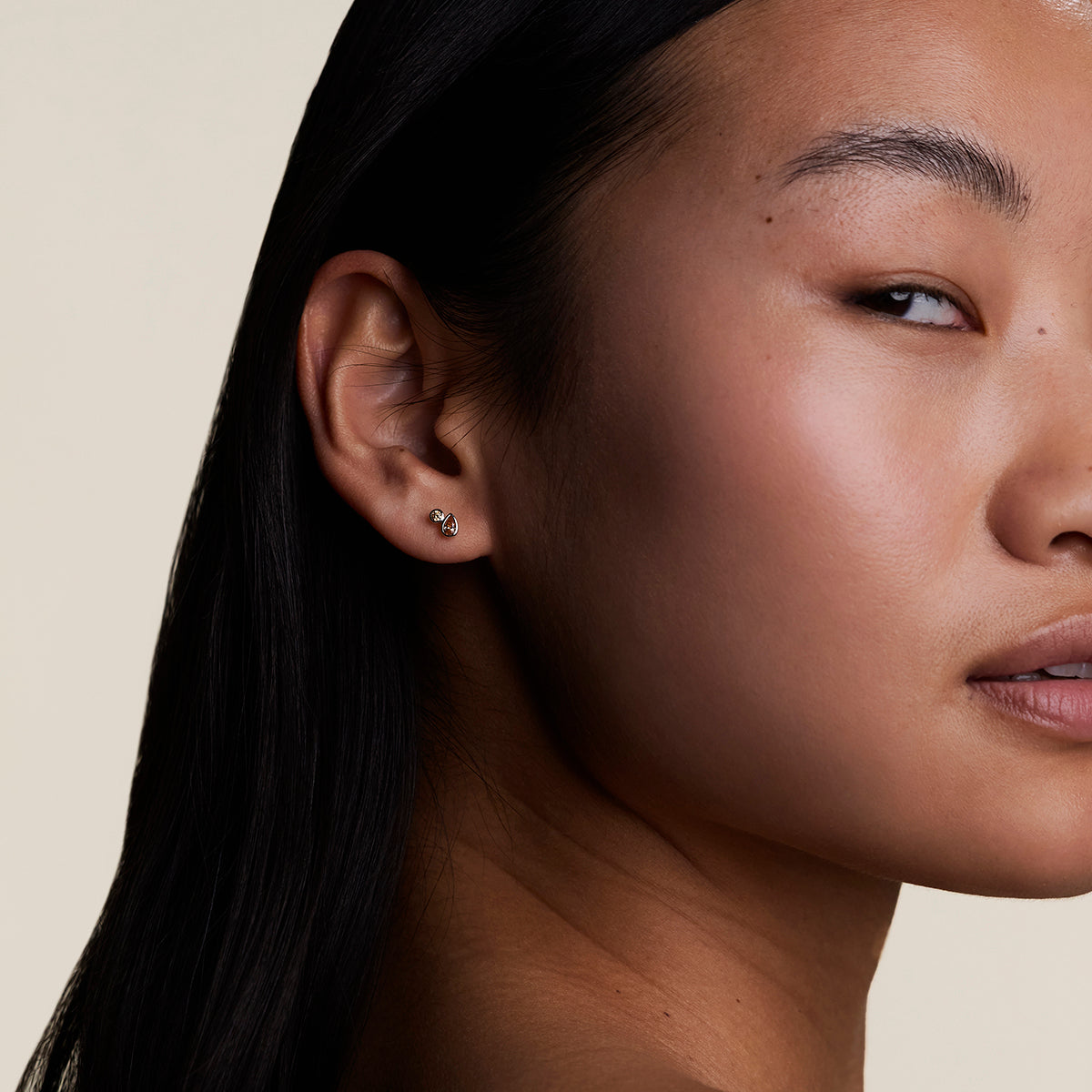 Sunset Duo Studs in Silver