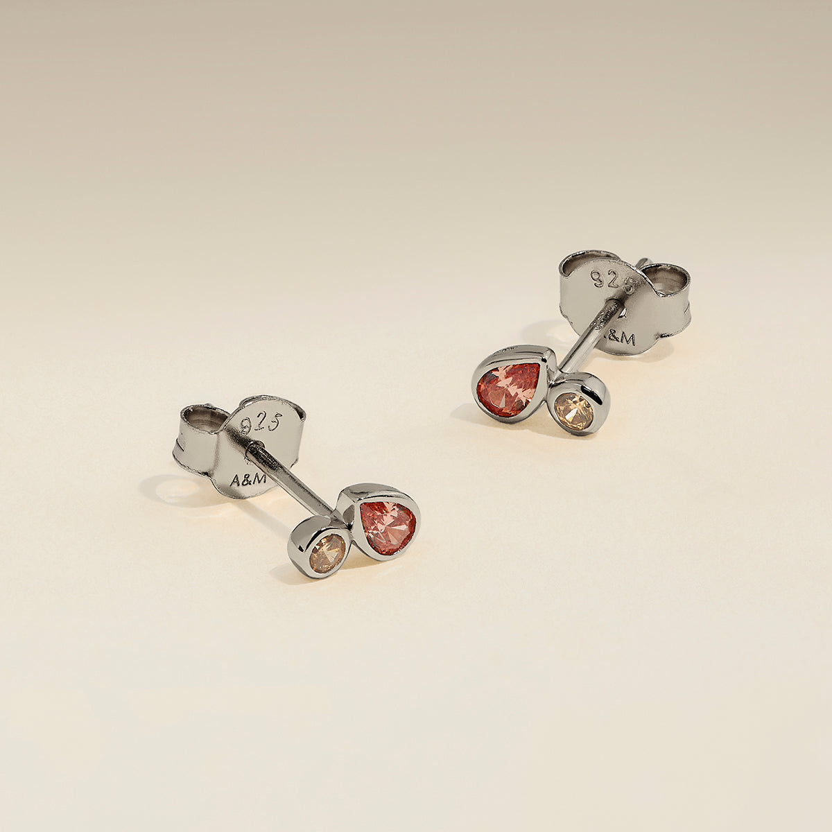 Sunset Duo Studs in Silver