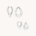Molten Hoops Stacking Set in Silver