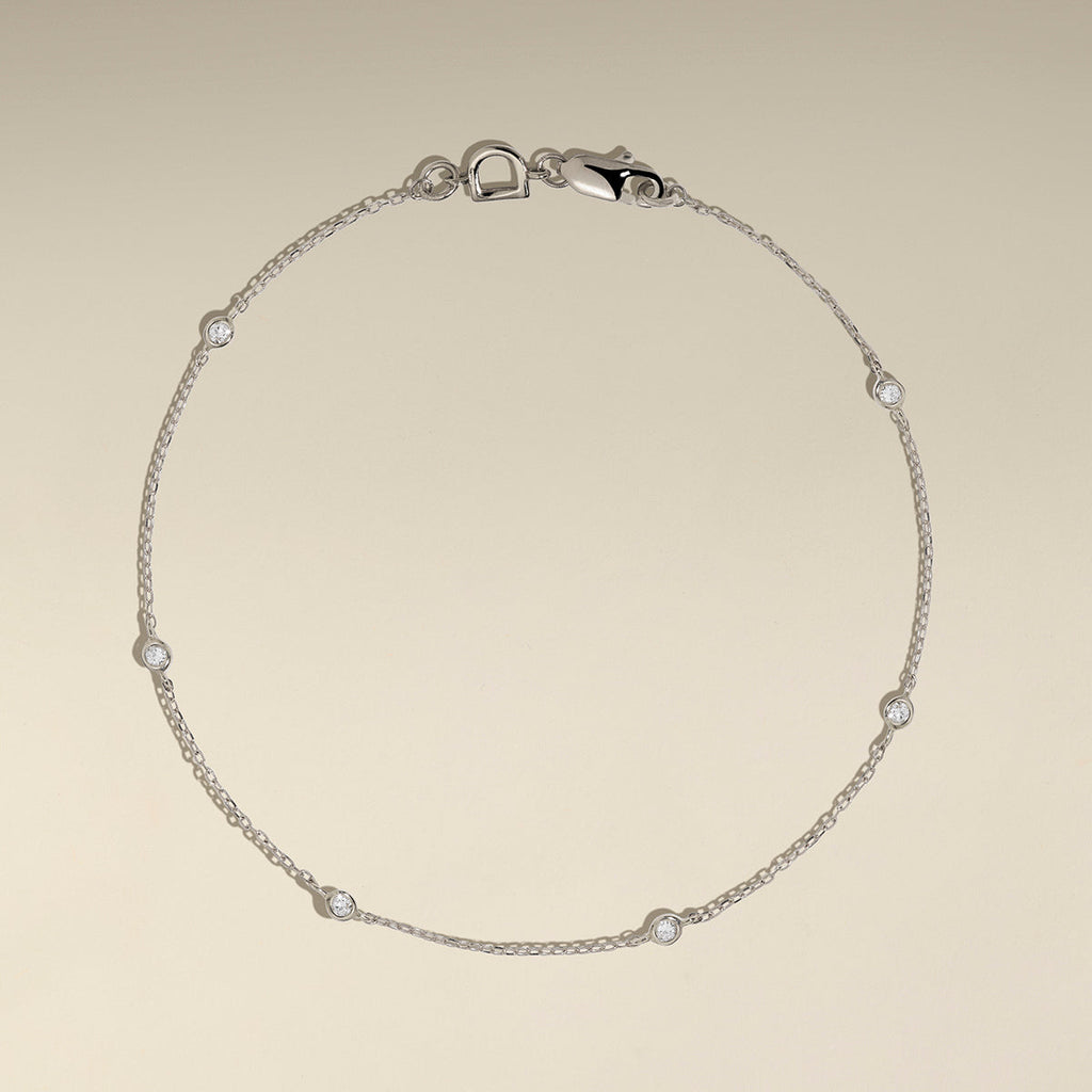 Mayfair Chain Bracelet in Solid White Gold