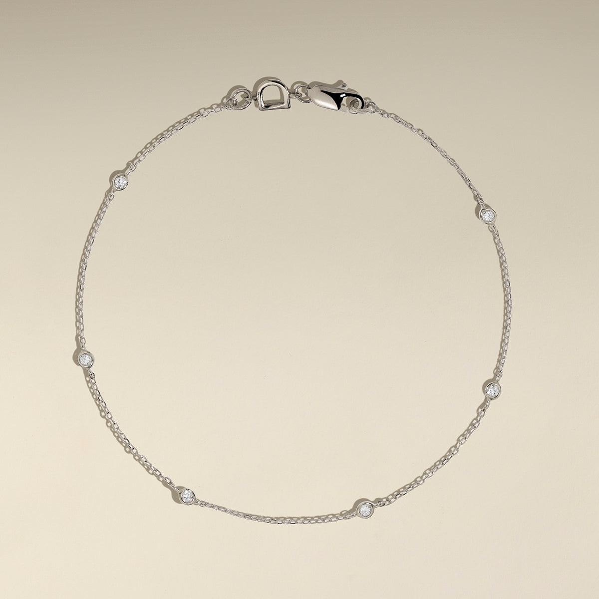 Mayfair Chain Bracelet in Solid White Gold