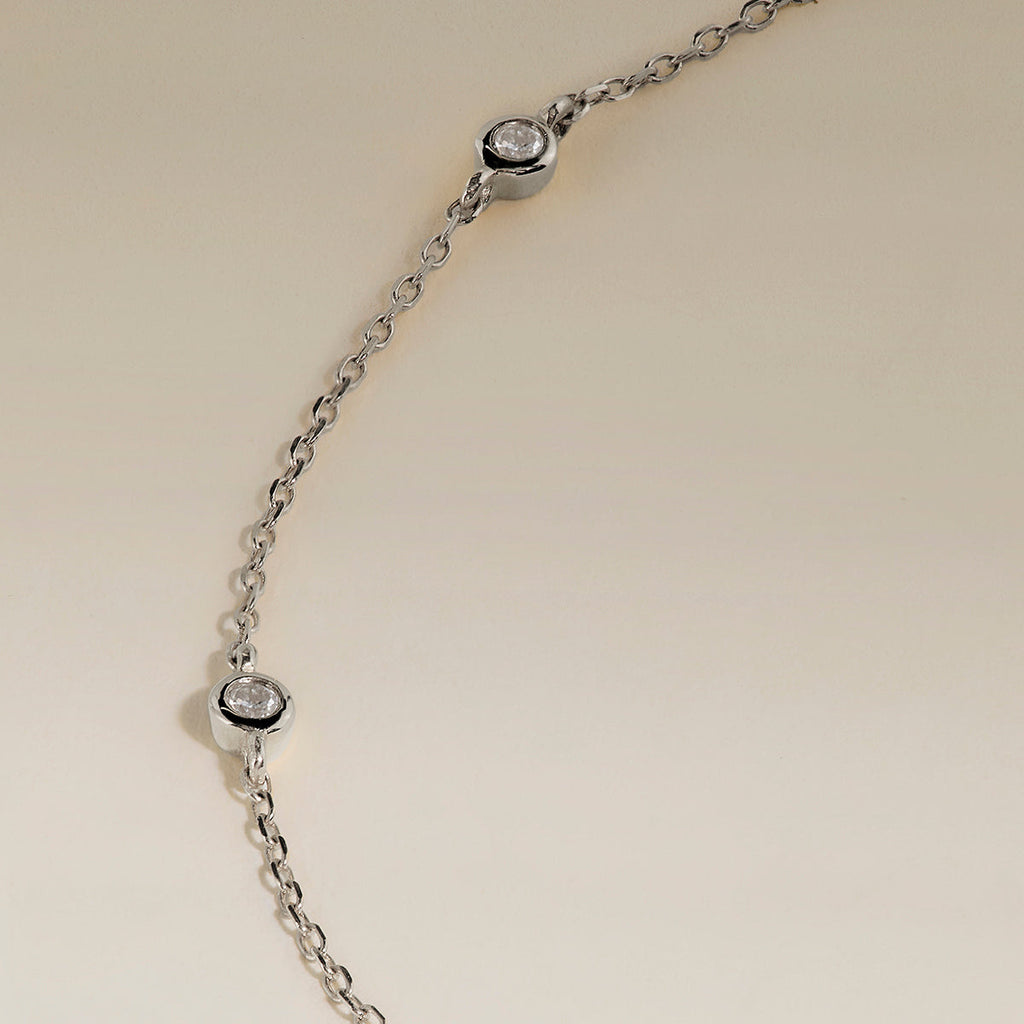 Mayfair Chain Bracelet in Solid White Gold
