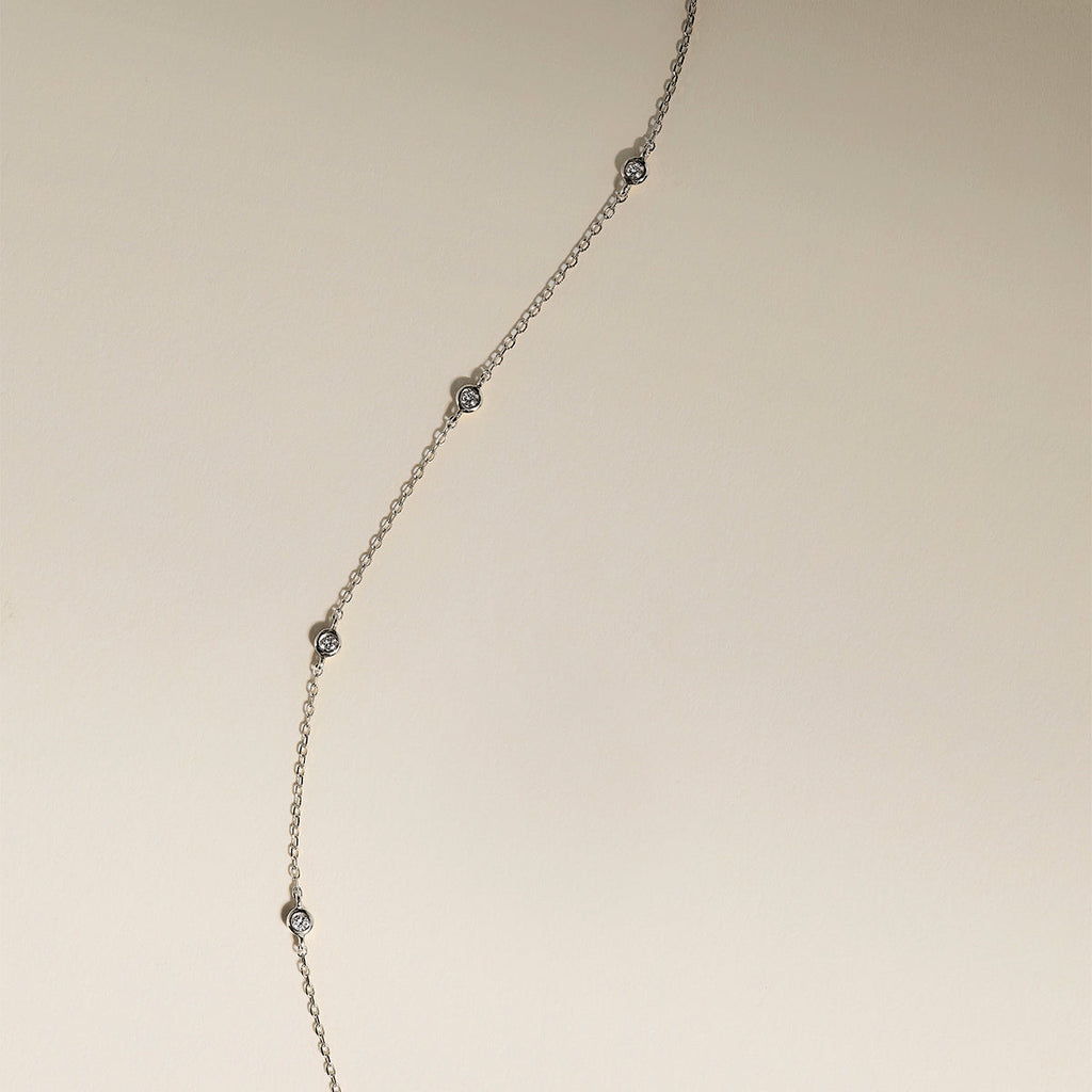 Mayfair Chain Necklace in Solid White Gold
