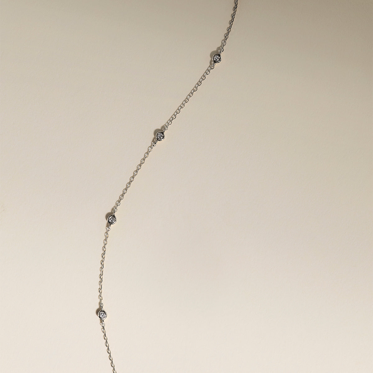 Mayfair Chain Necklace in Solid White Gold