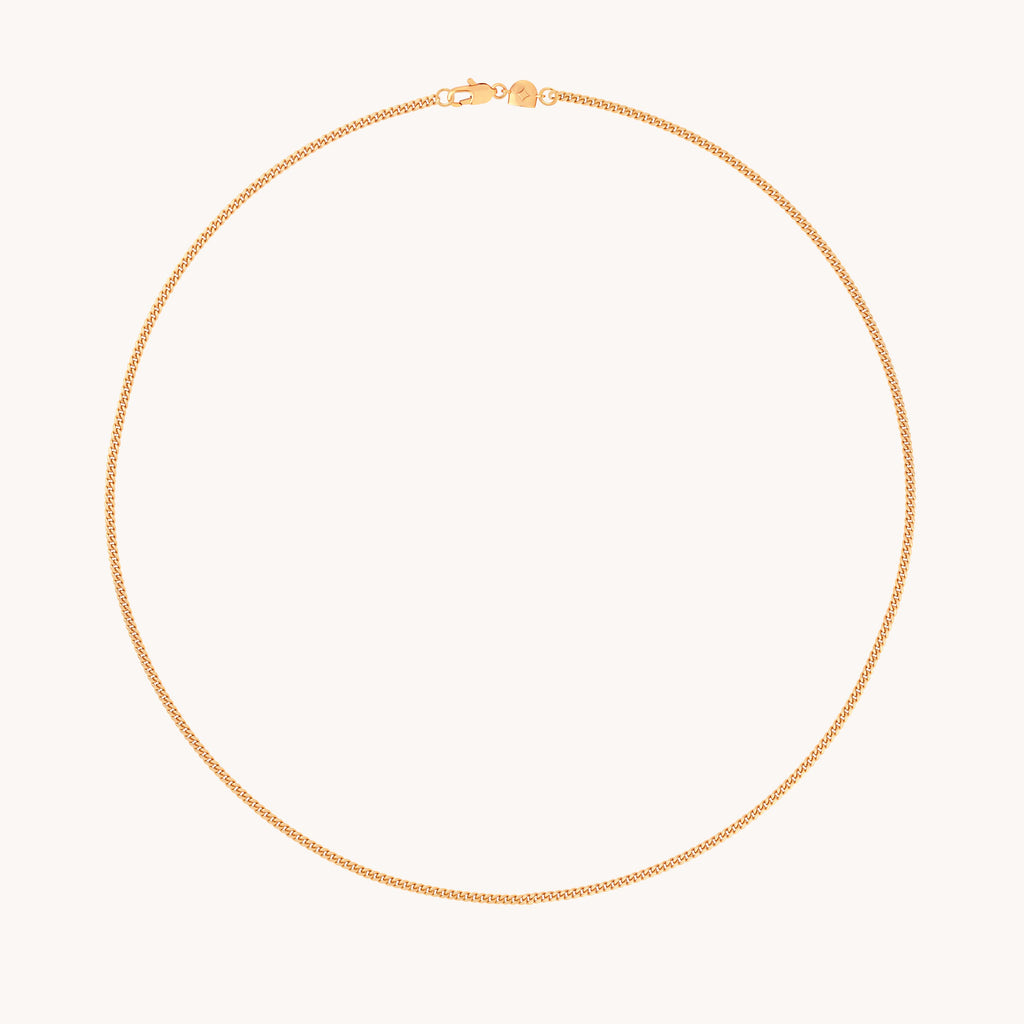Essential Curb Chain Necklace in Gold