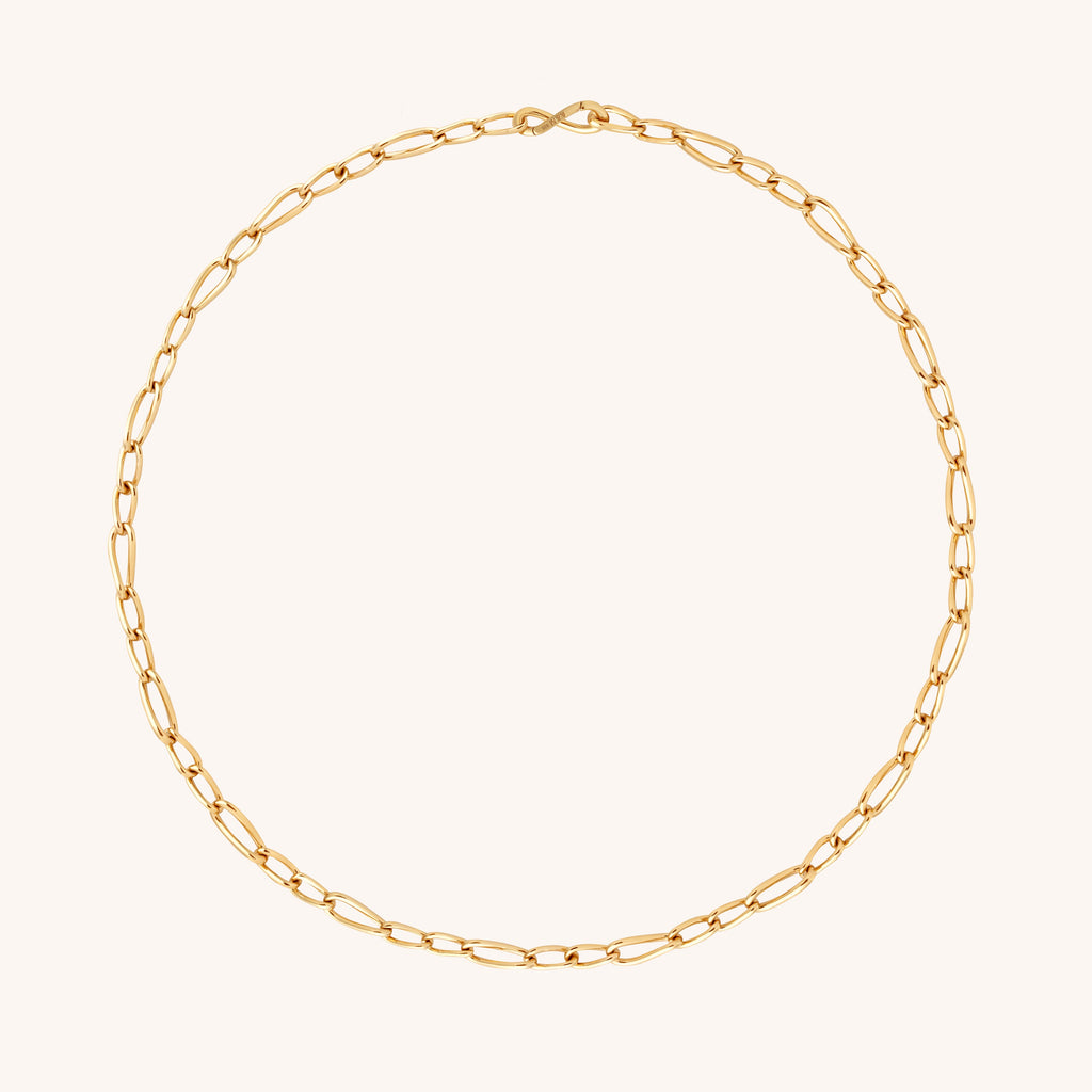 Infinite Slim Chain Necklace in Gold