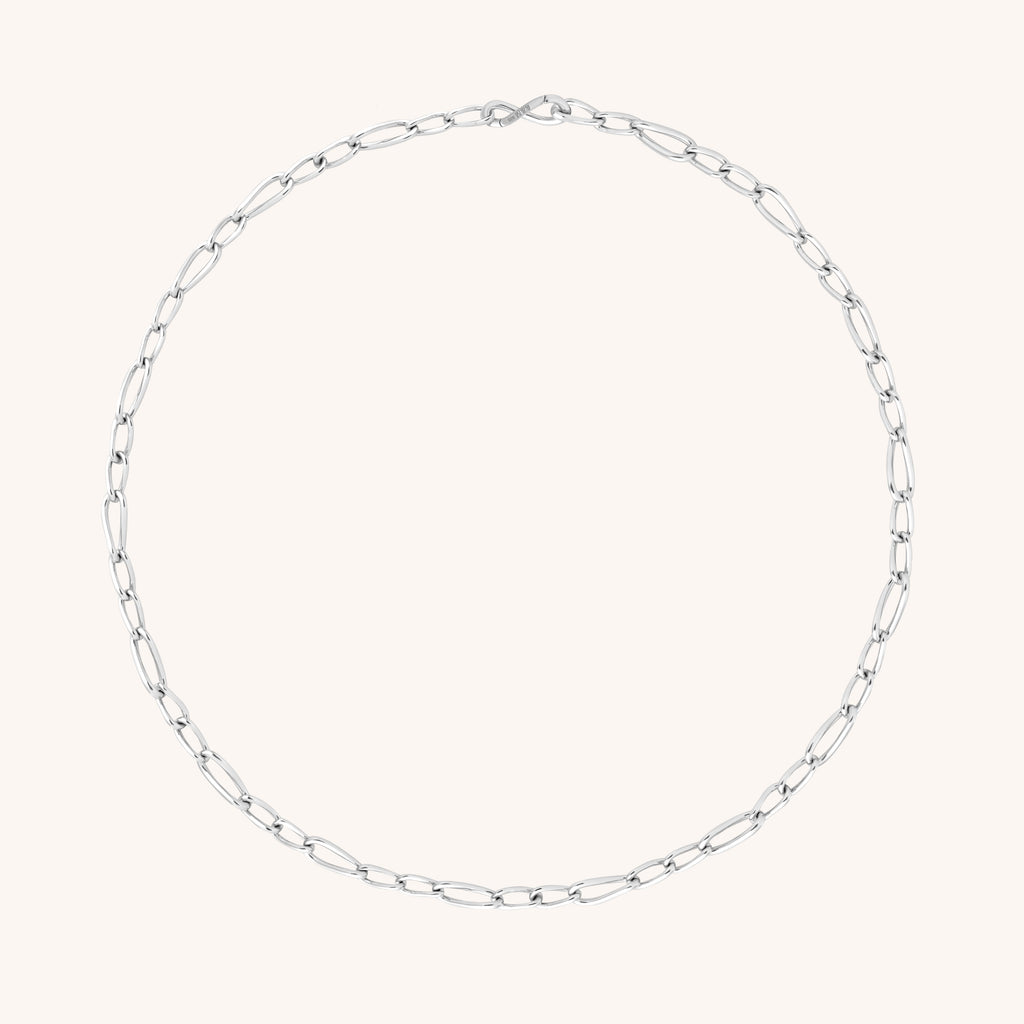 Infinite Slim Chain Necklace in Silver
