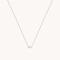 White Topaz Marquise Necklace in Solid Gold