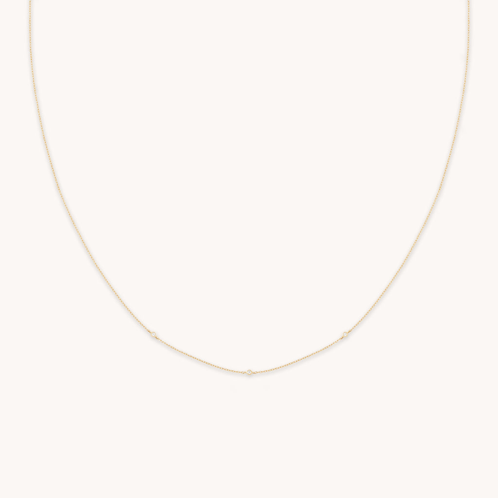 Topaz Charm Necklace in Solid Gold