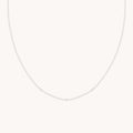 Topaz Charm Necklace in Solid White Gold