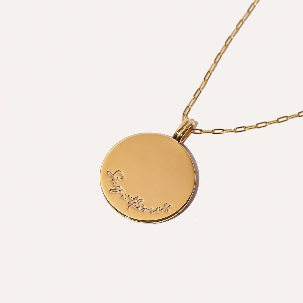 Sagittarius Bold Zodiac Pendant Necklace in Gold