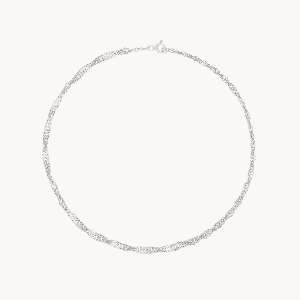 Bold Astrid Chain Bracelet in Solid White Gold