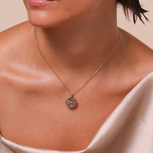 Capricorn Zodiac Pendant Necklace in Gold