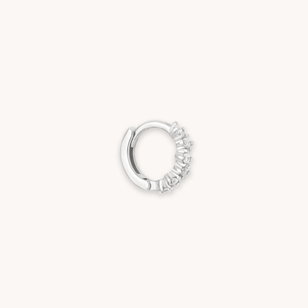 Cluster Hoop 6.5mm in Silver